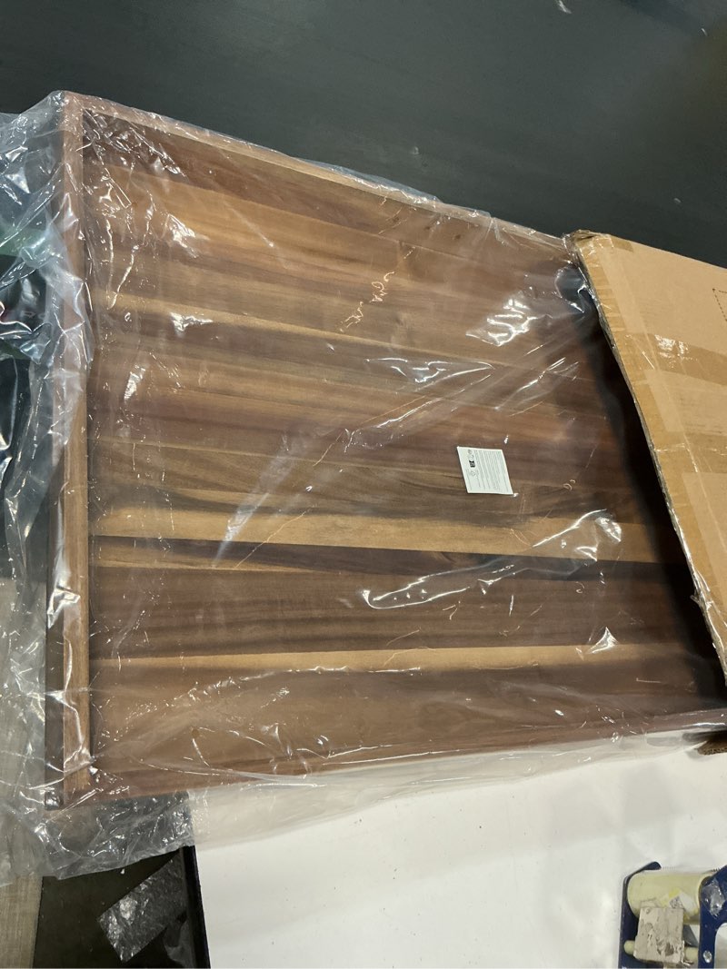 Condition photo showing Good Condition for Acacia Wood Stove Cover for Gas & Electric Burners, 28.82”x20.83”x2.12'' (Inner) Noodle Board with Handles, Cutting Board with Juice Groove, Serving Tray (Natural Acacia)