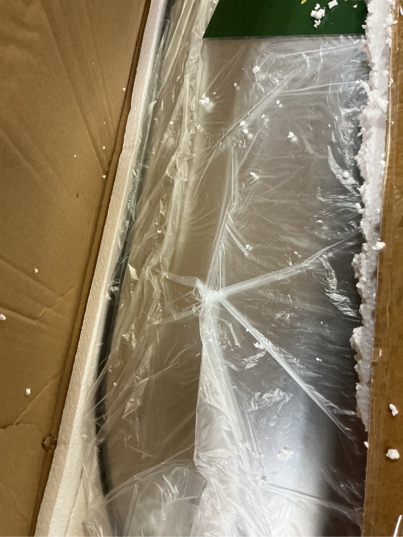 Condition photo showing Good Condition for TinyTimes 57"x20" Arched Full Length Mirror, Full Floor Mirror with Stand, Large Full Body Mirror, Wall Mirrors for Bedroom Living Room, Aluminum Frame (Black) Black 57"L x 20"W