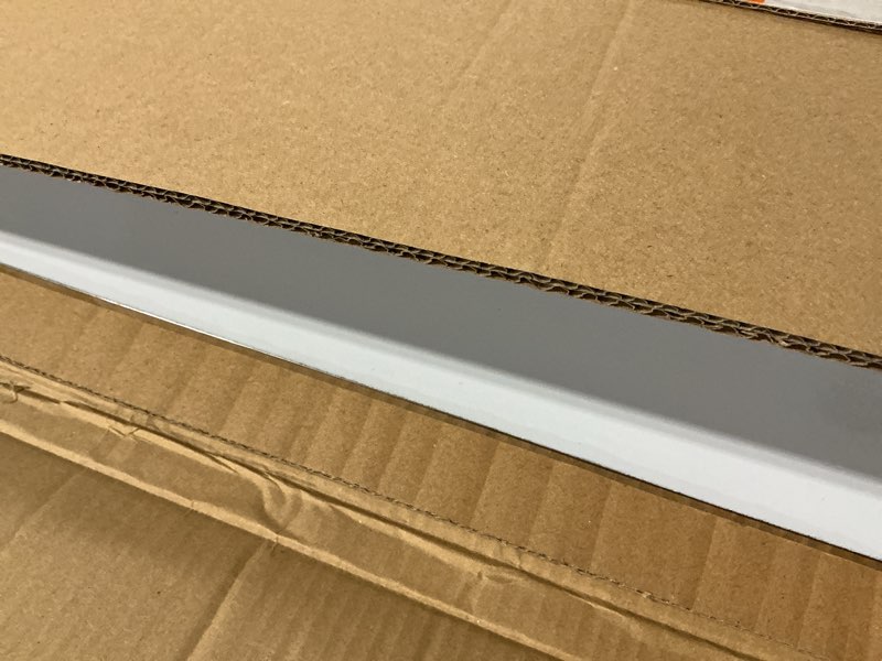 Condition photo showing New/Like New for 12" by 30" stainless steel stove backsplash, reversible ultra flat splatter guard range hood backsplash, easy clean wall shield magnetic metal panel 30" x 12"-1pack-magnetic
