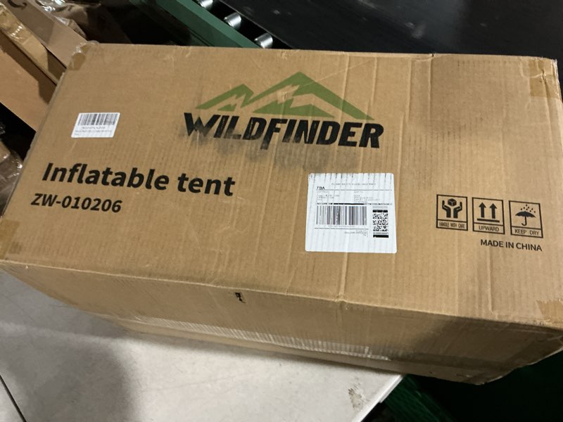 Condition photo showing Good Condition for Inflatable Tent with Skylight, Quick Setup Blow Up Tents with Pump, Hot Tent with Stove Jack, Waterproof Oxford Inflatable House for Camping, Air Glamping Tents for Camping Adult 4-6 Person 4-6p Off White