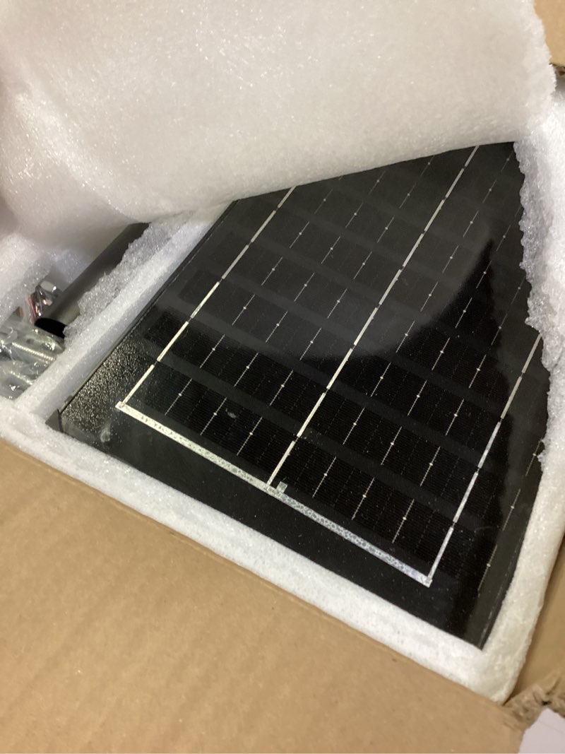 Condition photo showing Good Condition for okpro 6000w solar lights outdoor 6500k solar street lights outdoor motion sensor, street light ip66 waterproof, parking lot light dusk to dawn with remote control (2 pack)