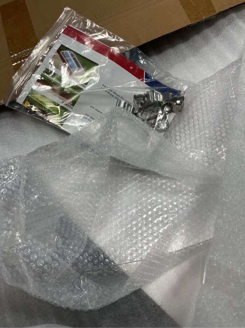 Condition photo showing Good Condition for basement window well covers outside, heavy-duty egress window well cover clear, all-weather against debris, uv resistant, tear-resistant, waterproof, windproof (only cover)40" x 16" 40*16