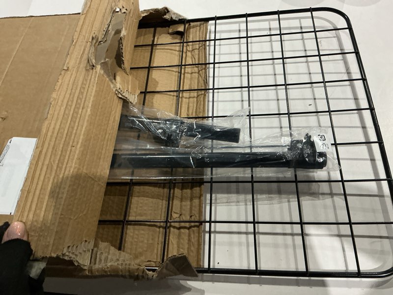 Condition photo showing Good Condition for amazon basics adjustable dog car barrier for vehicles, 59.72 x 5.20 x 16.46 in, black