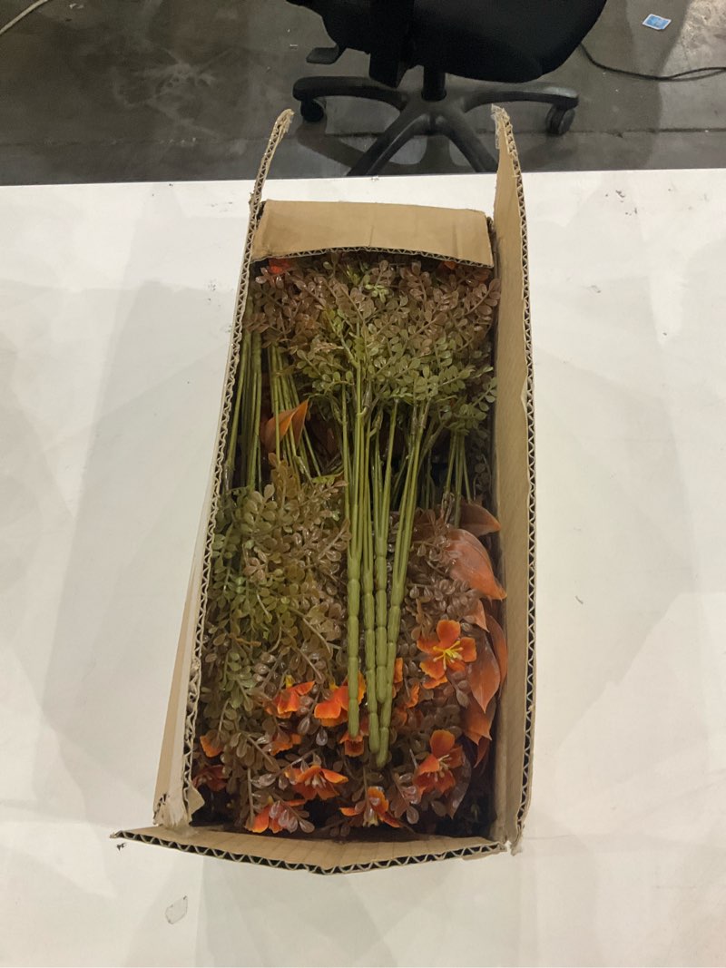 Condition photo showing Good Condition for Tepaler 40 Pcs Artificial Fall Flowers Outdoor Faux Fall Plants UV Resistant Fall Flower Decorations