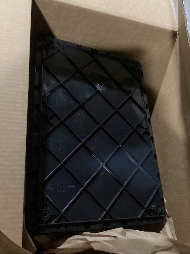 Condition photo showing Good Condition for CleverMade Collapsible Utility Crates-Obsidian 1pck 45L / 11 Gal holds 66 lbs - Stackable Containers Heavy Duty Capacity Crates - Space-Saving Baskets Obsidian 45L - 1 Pack