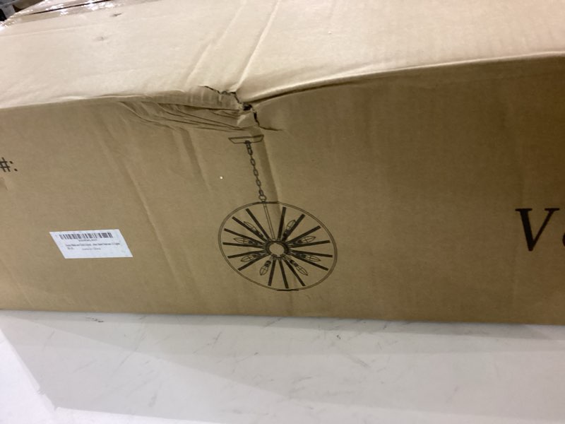 Condition photo showing New/Like New for 35" Large Black and Gold Round Crystal Sputnik Chandelier 20-Light Modern Globe High Ceilings Chandelier Pendant Light Fixture for Entryway Foyer Dining Room Living Room Black&Gold Globe D35"