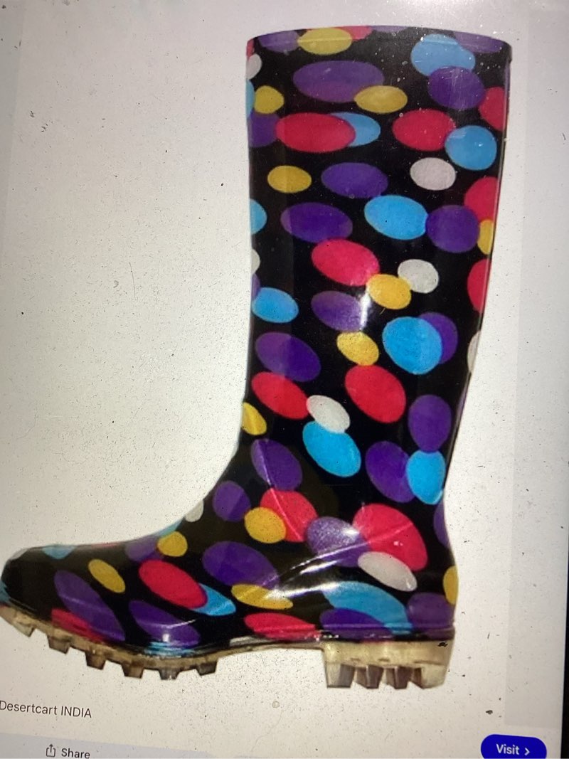 Easy USA mlti color rain boots size 8