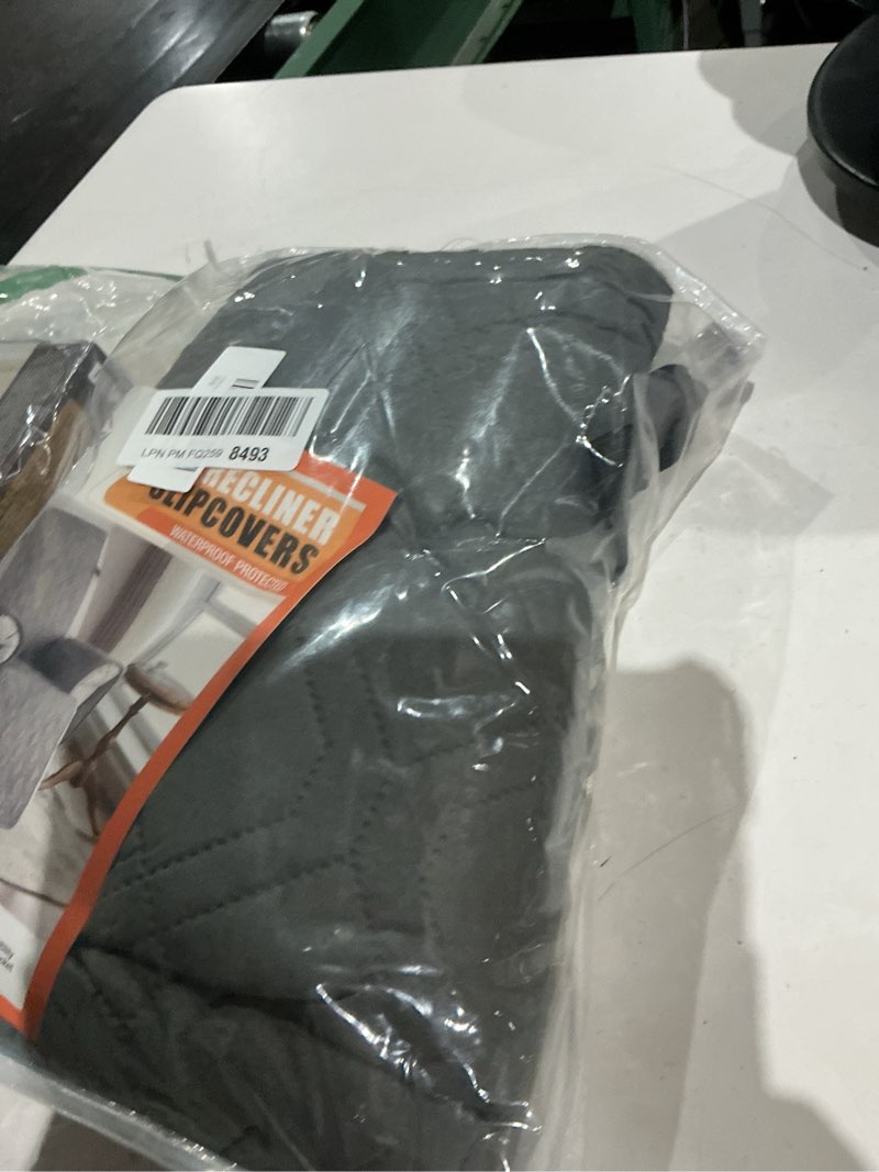 Condition photo showing Good Condition for vansofy 100% waterproof recliner chair covers, recliner cover non-slip dog chair cover furniture protector washable slipcover with pocket, elastic straps for pets, dogs(dark gray, 23.6") dark gray 23.6"