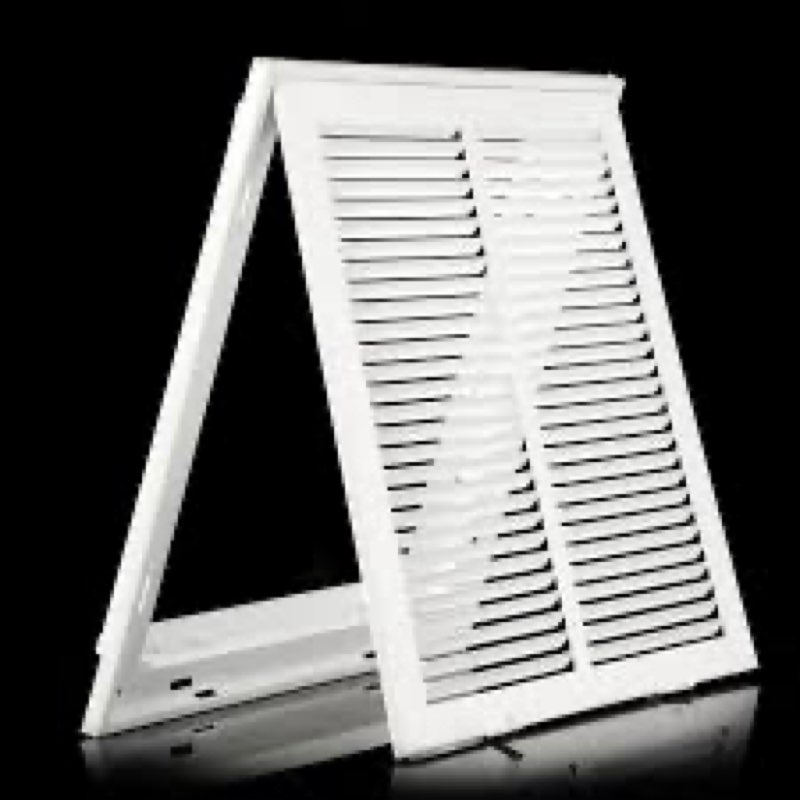 hoovate 14 x 14 inch (duct opening) return air filter grille for 1 inch filters, hvac vent cover for