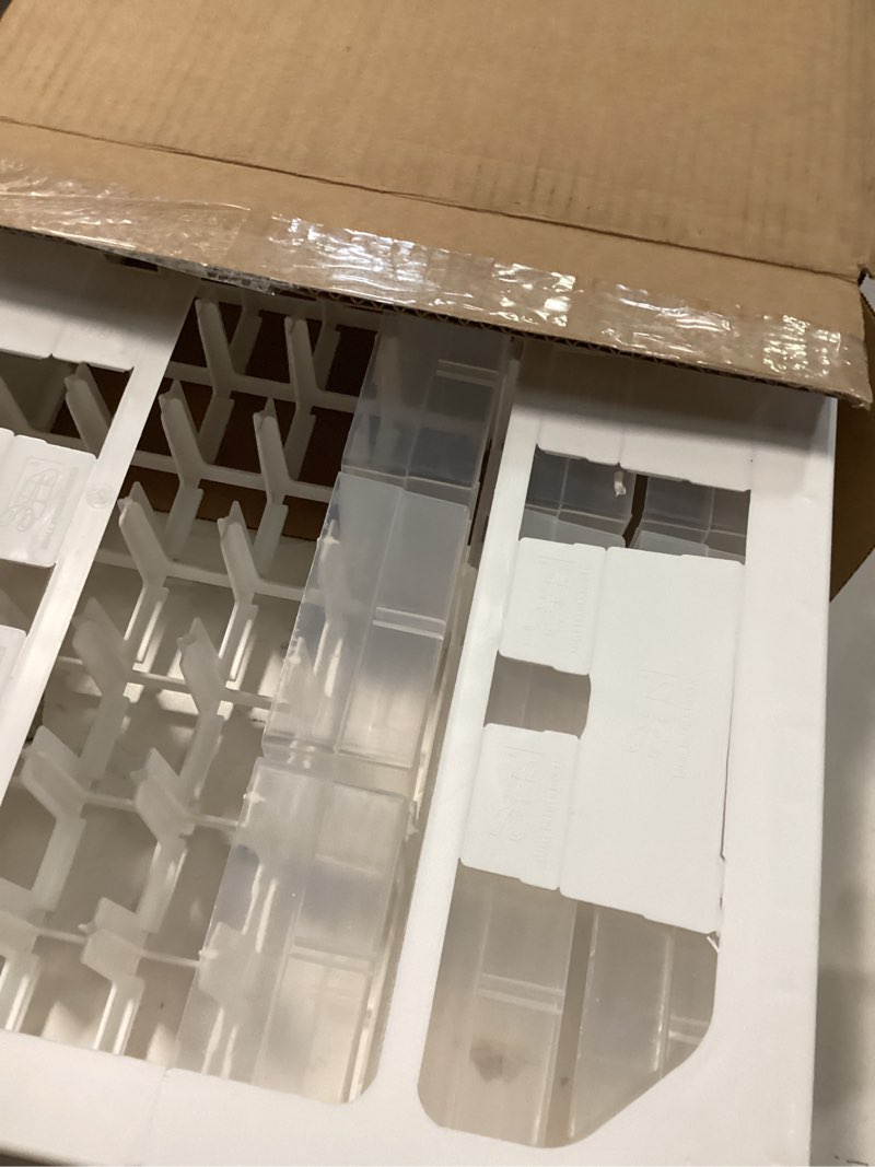 Condition photo showing As Is for Akro-Mils 26-Drawer Plastic Drawer Storage Cabinet for Garage Organization, Bead Organizer, Building Bricks Storage, Teacher Toolbox, Makeup Organizer, 20" W x 6" D x 10" H, 10124 White White 26 Drawer 1 pack