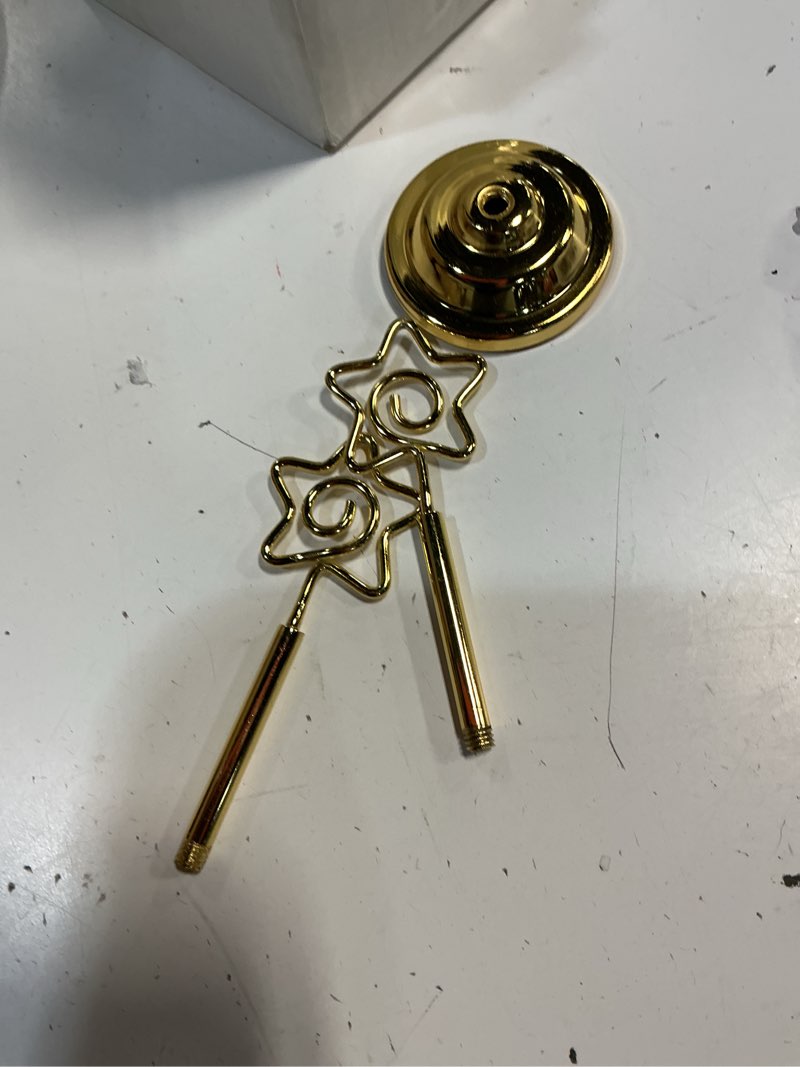 Condition photo showing Good Condition for 16-pack pentagram series 4 in. table card holder with heavy sturdy steel base gold sheet for weddings parties