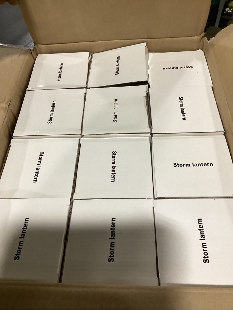 Condition photo showing New/Like New for 12 Set 10 Inch White Decorative Candle Lanterns Bulk Lanterns Centerpiece with LED Flameless Candle Indoor Outdoor Battery Powered Hanging Lights for Valentine's Day Wedding Decoration