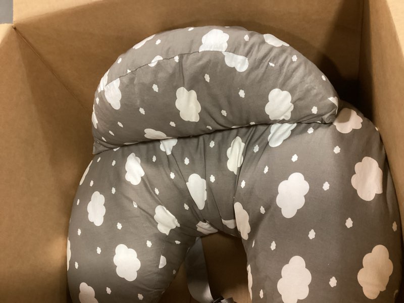 Condition photo showing As Is for Momcozy Original Nursing Pillow for Breastfeeding-Pioneering Safety Fence- Wider Feeding Pillows for More Support for Mom & Baby- Easier Nursing & Hand Free- Fit for All, Removable Cotton Cover Grey