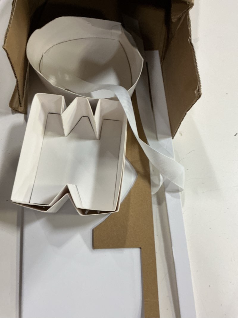 Condition photo showing As Is for ireer 6 pcs mom flower gift box letter shaped fillable cardboard boxes for mother's day empty floral arrangement box for flowers chocolate strawberries treats and diy mother gifts(white,mom) white mom