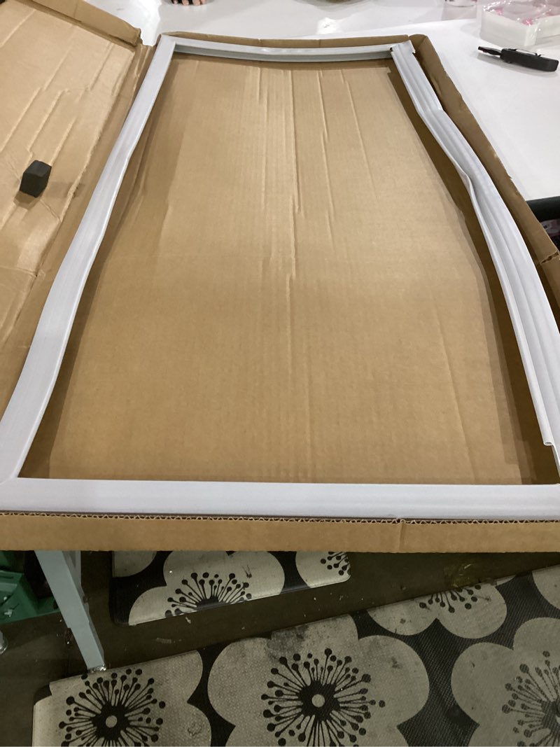 Condition photo showing As Is for upgraded adx72930461 refrigerator door gasket replacement compatible with lg kenmore lfx31945st lfx25991st, 40?×17? unbent ps11732674 fridge gasket replace adx72930414 adx72930453 door seal
