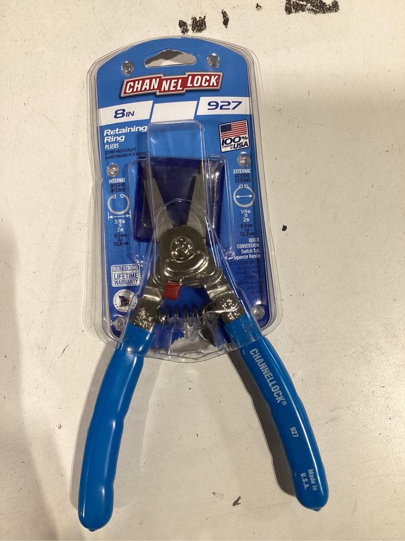 Condition photo showing Good Condition for 8 in. retaining ring pliers