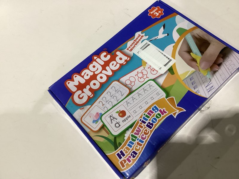 Condition photo showing Good Condition for magical handwriting workbooks handwriting practice copybook, handwriting aid magic pen reusable copybook grooves template design for children books suitable for children's learning (6)