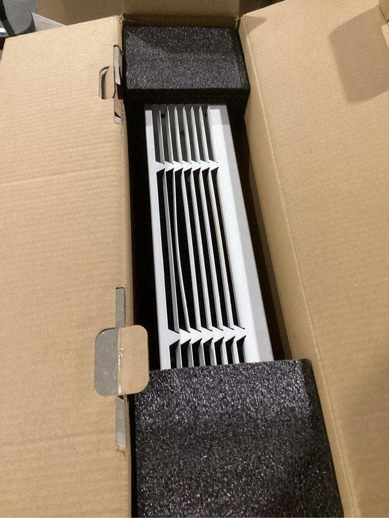 Condition photo showing Good Condition for electric kickspace heater with built-in thermostat and timer, 1500w plinth heater hta15-ultra for cabinet kickspaces, vanities and stairways, white hta15-ultra white