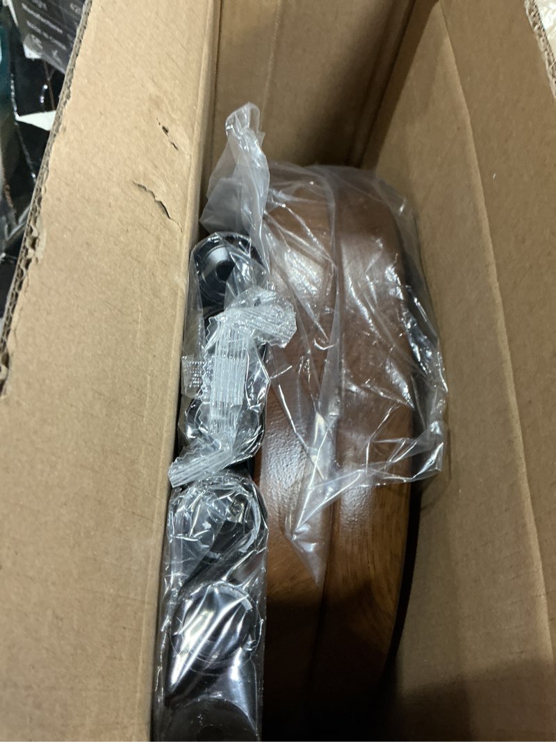 Condition photo showing New/Like New for 2-Pack Plant Stands Outdoor Indoor, Mid Century Side Tables with Walnut Finish & Raised Edge, Small End Table for Living Room (12.5"x18")