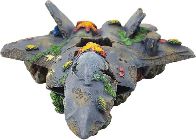 Deco replicas ornaments fighter jet wreck scape