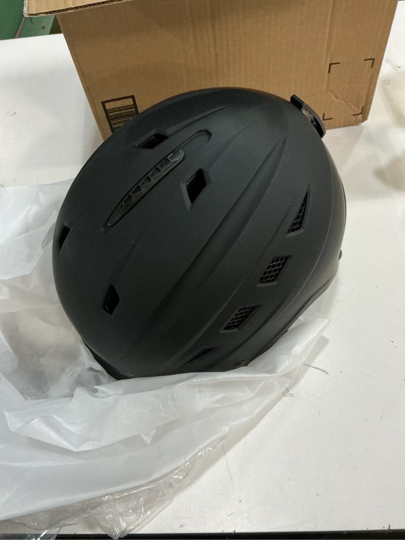 Condition photo showing Good Condition for (Size:L)TurboSke Ski Helmet, Snowboard Helmet, Snow Sports Helmet, Audio Compatible for Men Women and Youth Matte Black L (23.25\"-24\")