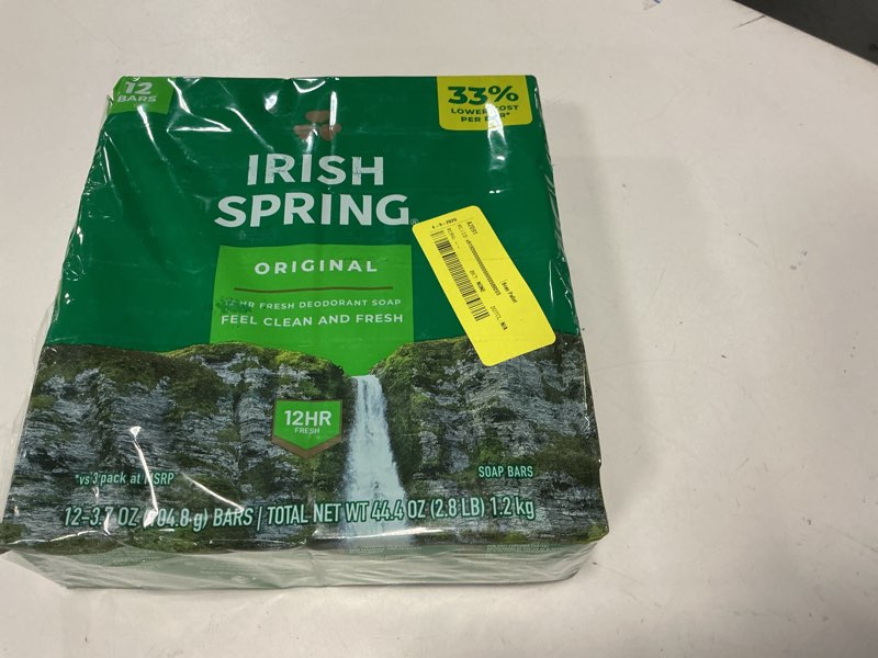 Condition photo showing Good Condition for irish spring original deodorant bar soap for men  with flaxseed oil  3.7 oz bar (12 pack)