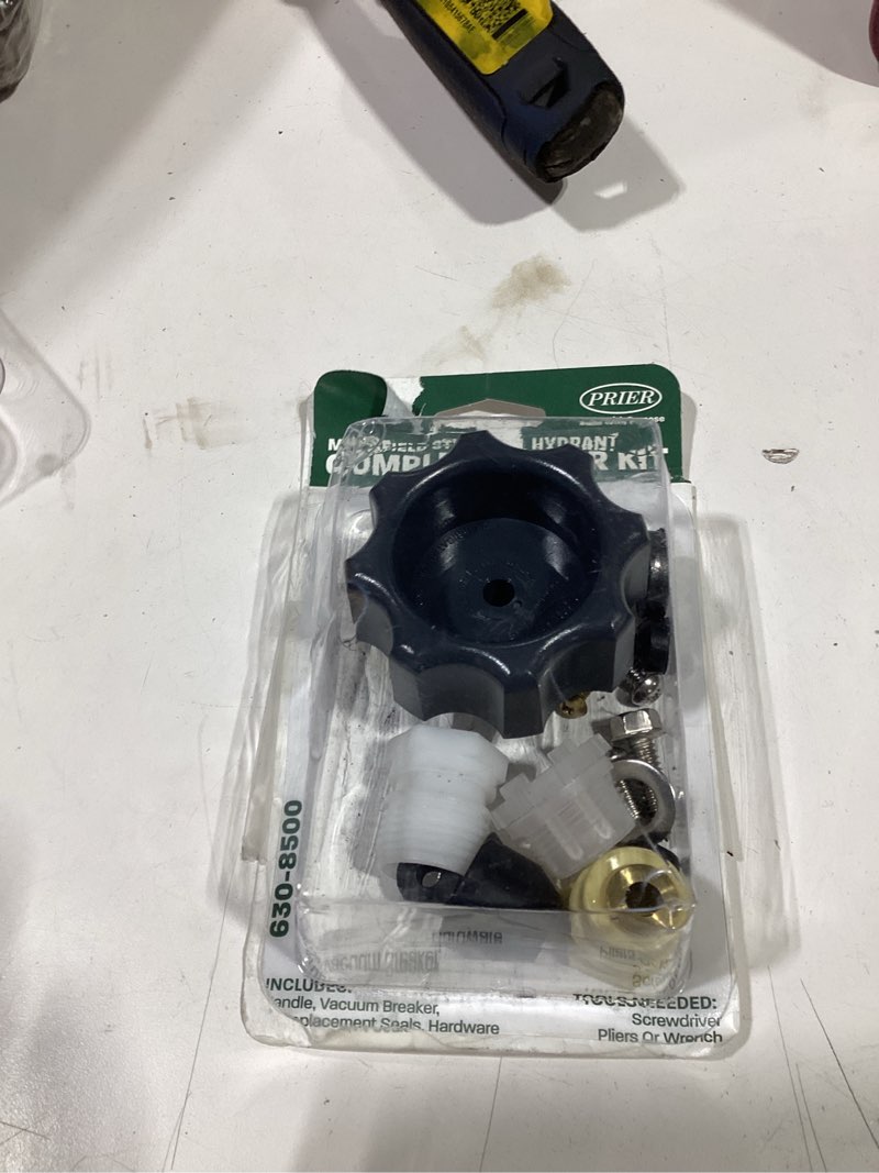 Condition photo showing As Is for prier mansfield wall hydrant repair kit mansfield 2.25 in. d brass/chrome