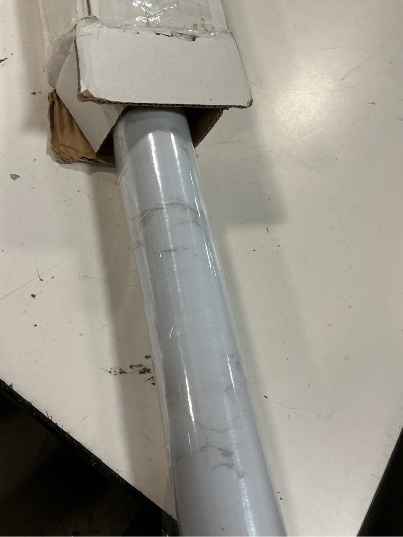 Condition photo showing New/Like New for practicalws marble wallpaper granite white and gray wall paper roll 47.2" x 197" kitchen countertops cabinet furniture is renovated thick vinyl easy to remove without leaving glue 47.2" x 196" gray/white