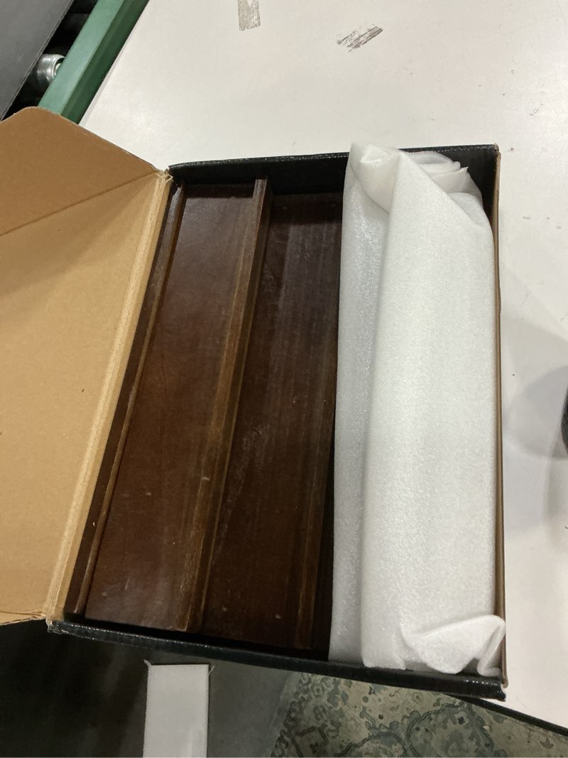 Condition photo showing Good Condition for Cologne Organizer for Men, 3-Tier Cologne Stand with Drawer and Hidden Compartment, Wooden Cologne Shelf for Perfume Display Holder, Great Gift for Men, Black