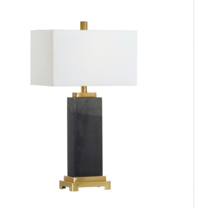 ( incomplete) Black Kennedy Marble Lamp