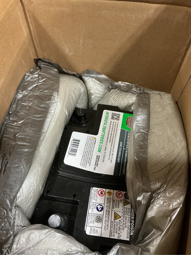 Condition photo showing Good Condition for interstate batteries automotive battery 12v 68ah (group size 65) 750cca sli agm auto battery replacement for cars, suvs, sedans, trucks (mtx-65)