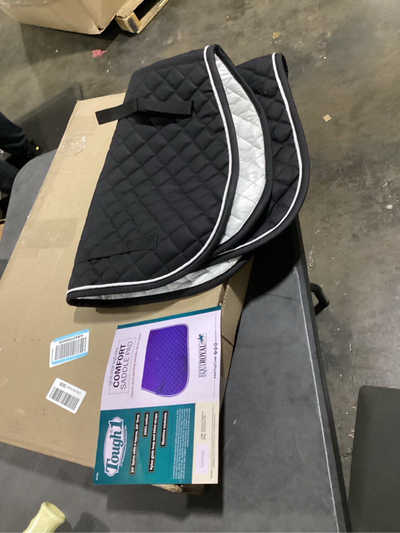 Condition photo showing Good Condition for similar to tgw riding premium english horse saddle pad, quilted square design, available in pink, mint green and red etc, all-purpose with girth straps (red)i