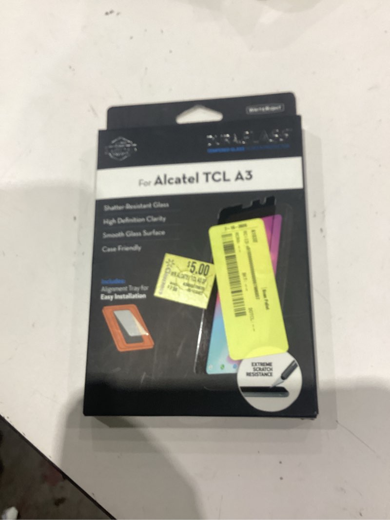 Condition photo showing As Is for duraglass tempered glass screen protector for alcatel tcl a3