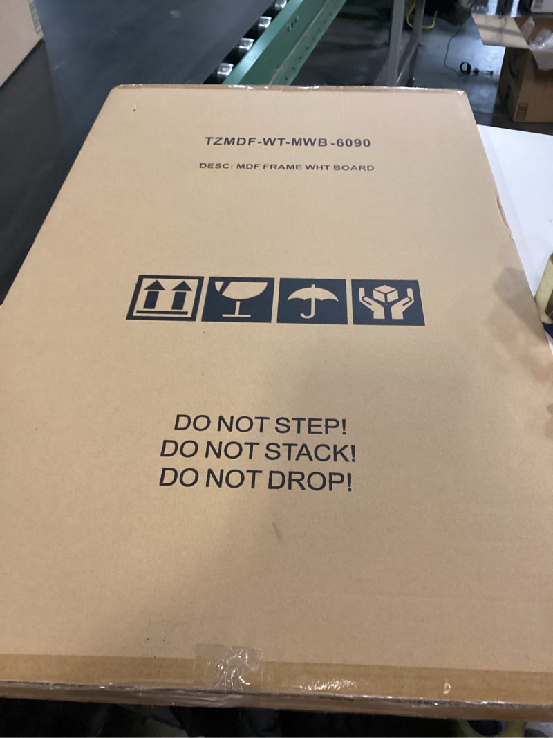 Condition photo showing New/Like New for White Board for Wall, 24'' x 18'' Magnetic Dry Erase Board, Decorative Whiteboard with Plain White Wooden Frame, Hanging Writing Board for Home Office School Dorm Plain White 24"x18"