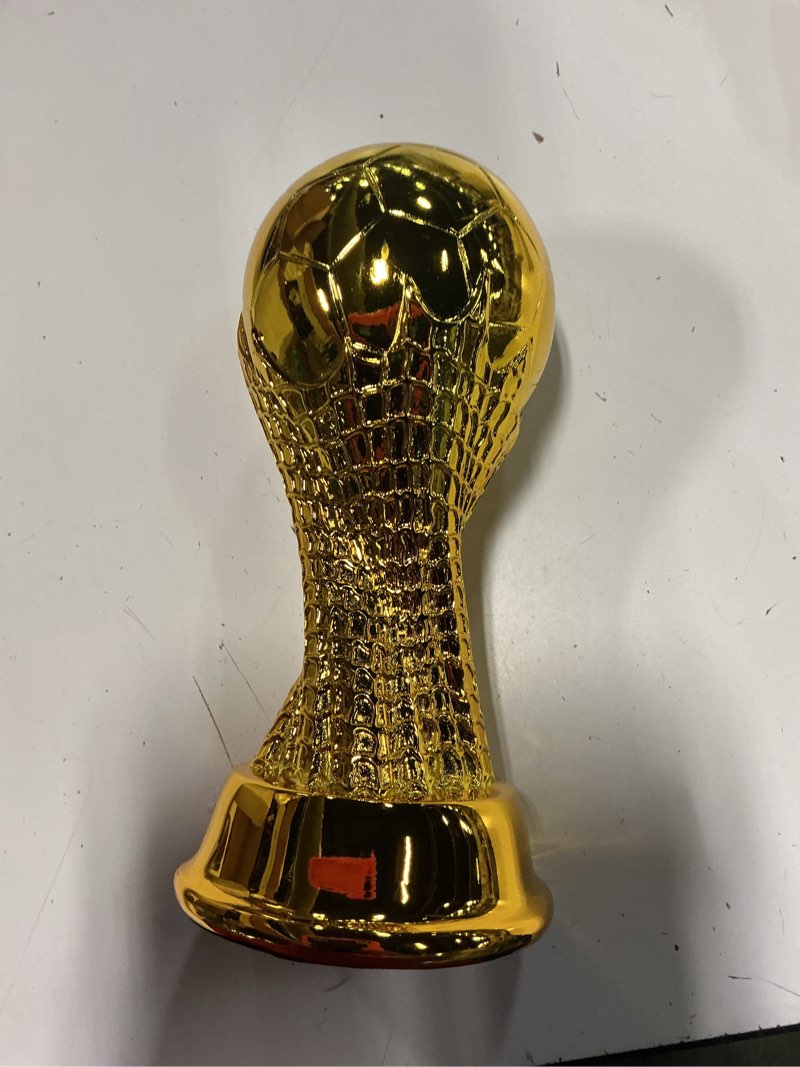 Condition photo showing New/Like New for resin football trophy models, fan collectibles, champions, gold medals mvp? most valuable player trophy, gift award, birthday gift, christmas gift (9.5 inch)