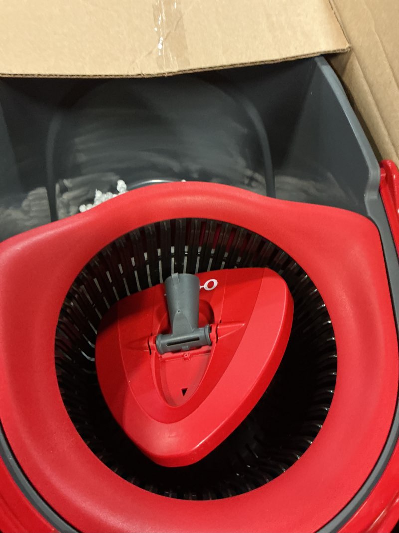Condition photo showing Good Condition for o-cedar easywring microfiber spin mop, bucket floor cleaning system, red, gray, standard easywring spin mop & bucket