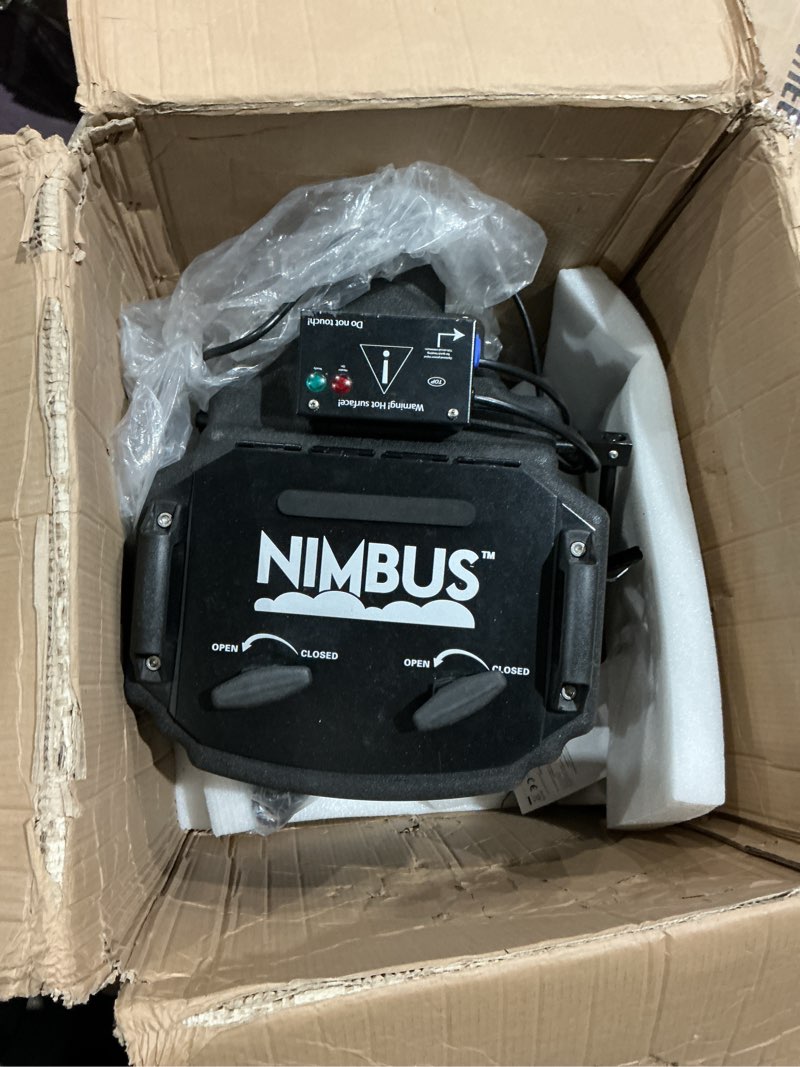 Condition photo showing As Is for chauvet dj – nimbus professional dry ice fog machine | thick low lying floor hugging clouds | dual heating elements for faster heat up | adjustable output handle | safety auto shut off sensors