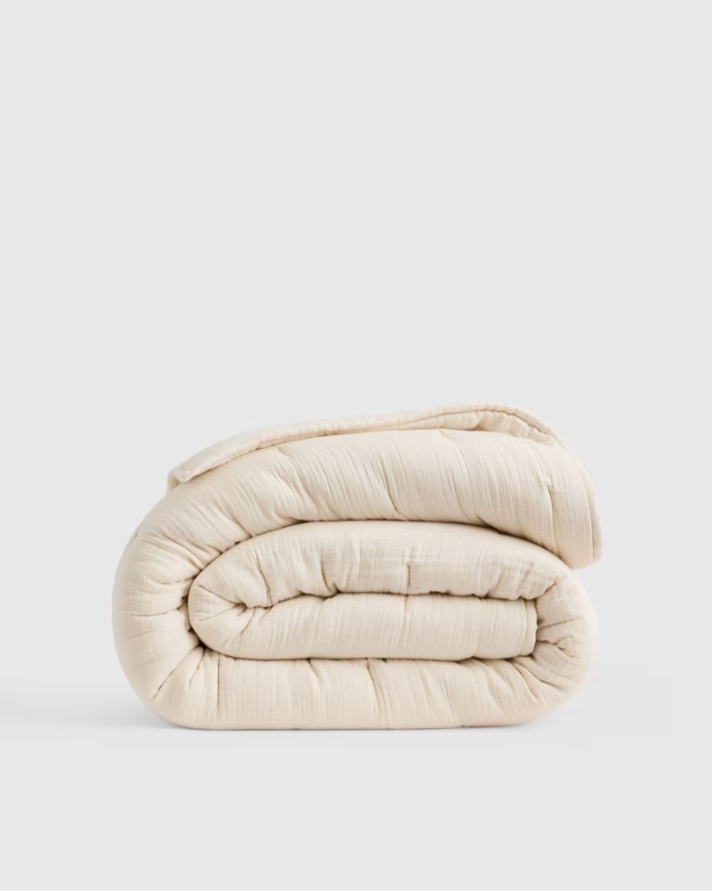 cotton gauze duvet cover, king, undyed
