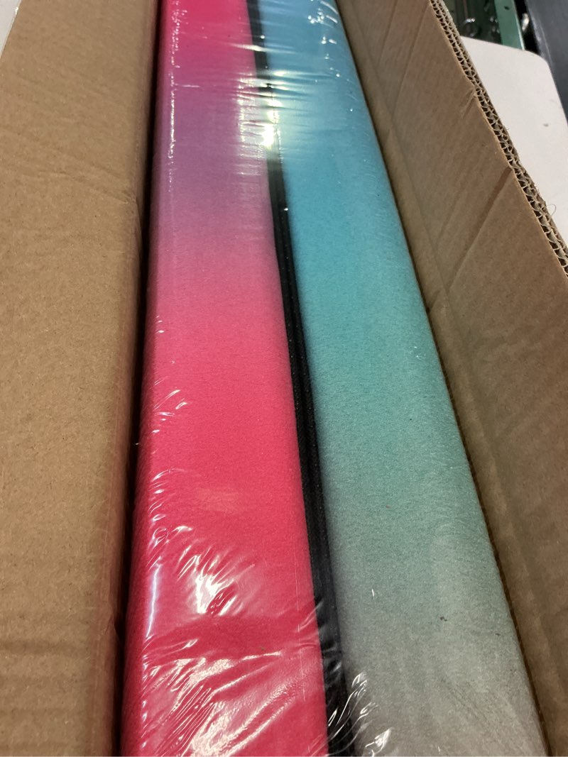 Condition photo showing Good Condition for 8FT Folding Balance Beam -Gymnastics Floor Beam -Gymnastics Equipment for Kids,Wood core- Anti-Slip Bottom and Carrying Bag for Home Gradient Rainbow Suede