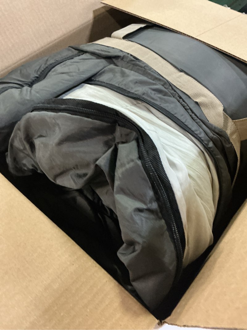 Condition photo showing As Is for Atarashi Camping Sleeping Bag- 4 Seasons for Adults, Light, Warm, Extra-Large with Compression Sack- Great for Hiking, Backpacking & Outdoor Adventures A1 Dark Grey/Regular(33''x87'')