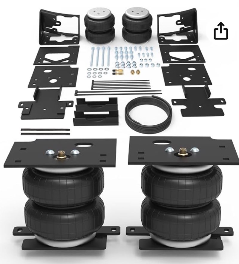 deeagle 57383 rear air bags suspension kit for toyota tundra 2022-2026 | 5000lbs of load leveling capacity, ride airbags for trucks rear suspension