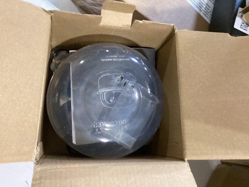 Condition photo showing Good Condition for elite gourmet egc-007## rapid egg cooker, 7 easy-to-peel, hard, medium, soft boiled eggs, poacher, omelet maker, auto shut-off, alarm, 16-recipe booklet, white