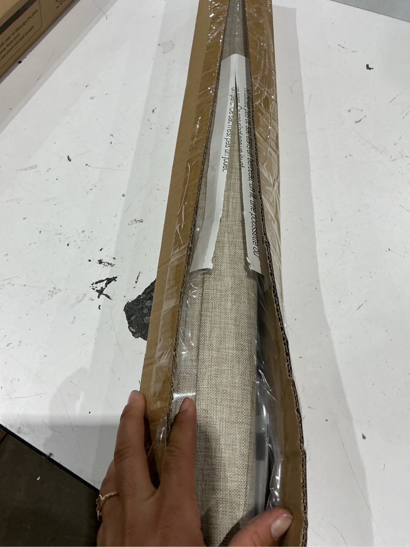 Condition photo showing Good Condition for lazblinds no tools no drill tdbu cordless roman shades for window, thermal insulated uv blocking, 100% blackout fabric blinds for bedroom & living room, 30" w x 64" h, blackout - beige blackout - beige 30"w x 64"h