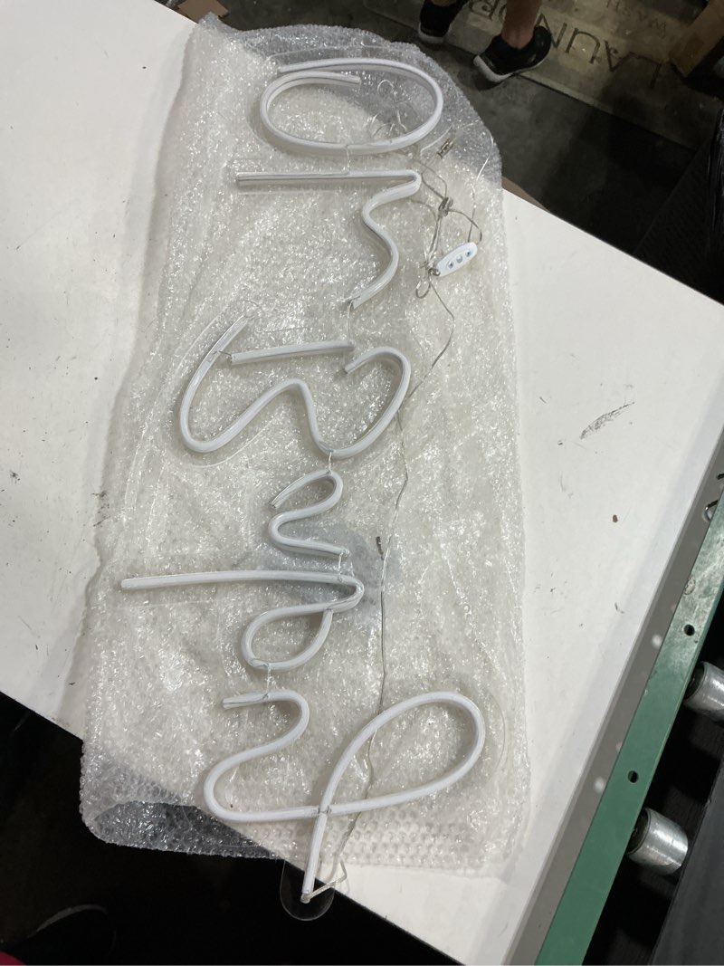 Condition photo showing New/Like New for divatla 38"x15" large oh baby sign for backdrop - oh baby neon sign dimmable light up sign for gender reveal, wedding, birthday party bedroom wall decor super large oh baby neon sign