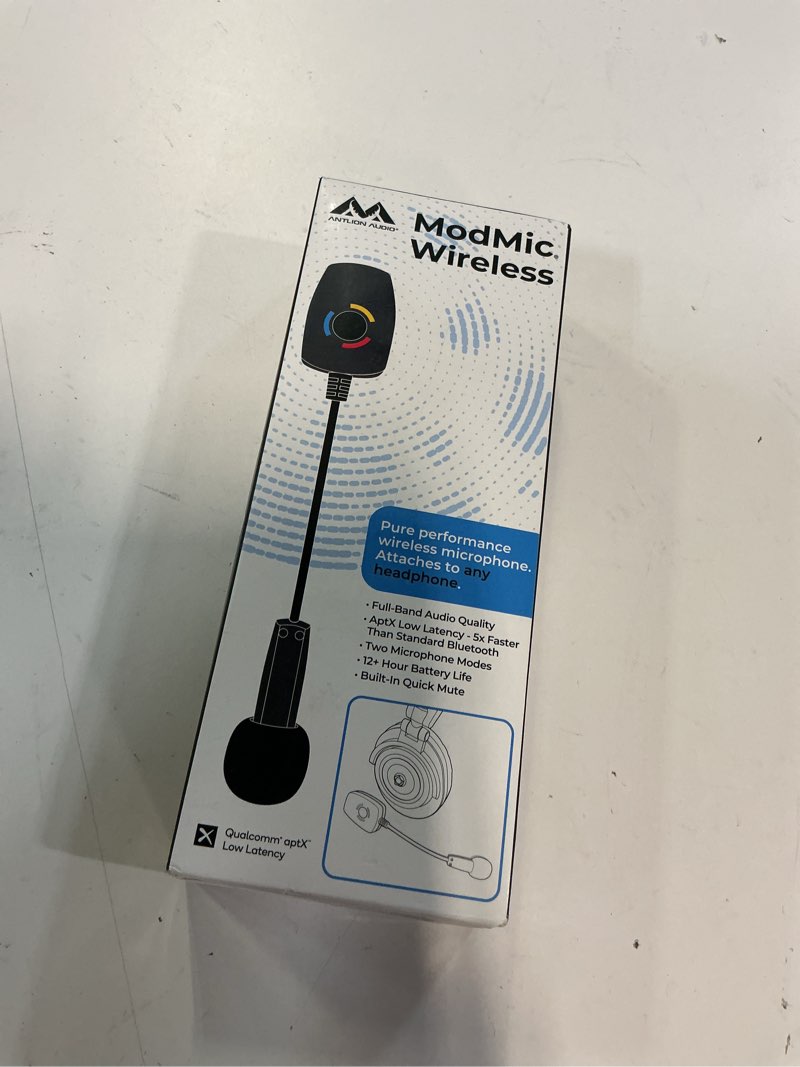 Condition photo showing New/Like New for antlion audio modmic wireless attachable boom microphone for headphones - compatible with pc, mac, linux, ps4, any usb a type
