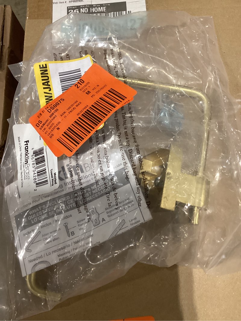 Condition photo showing Good Condition for (1-pack) maxted wall mounted square open towel ring bath hardware accessory in modern gold