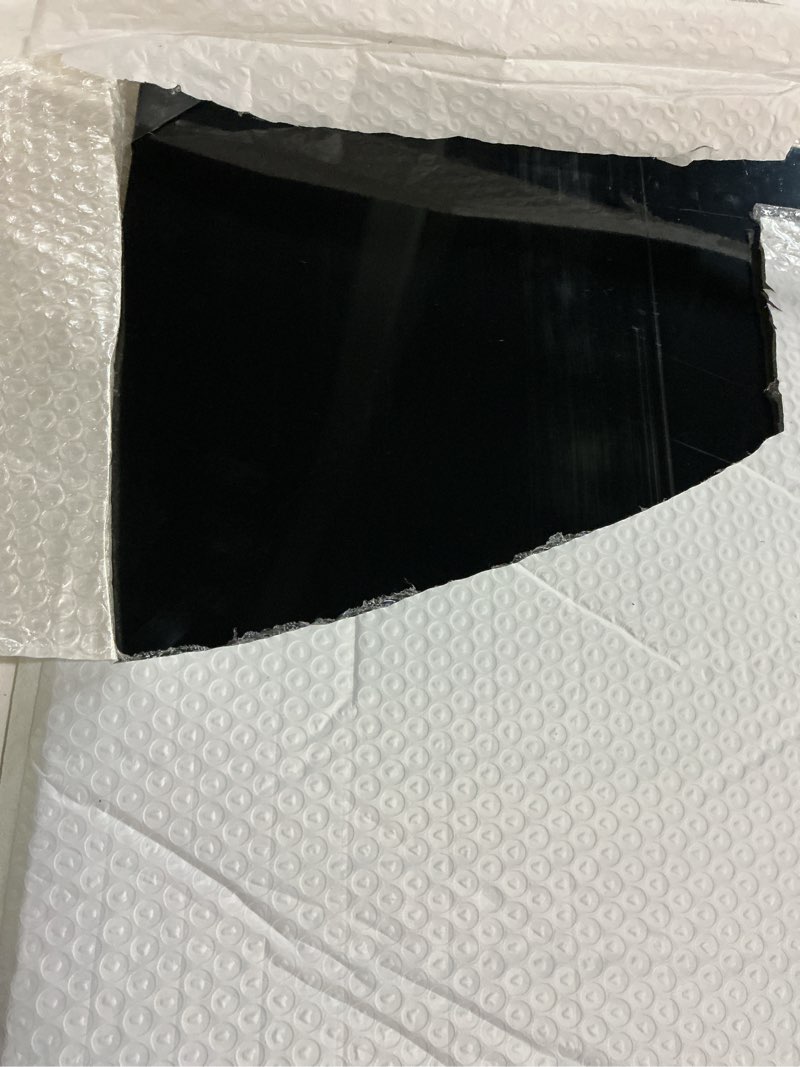 Condition photo showing As Is for abs plastic sheet 18" x 24" x 1/4" thick (6mm) black rigid moldable thermoplastic board for crafts, diy projects, home decor - textured & smooth surface, pack of 2 18" x 24", 1/4" thick 2