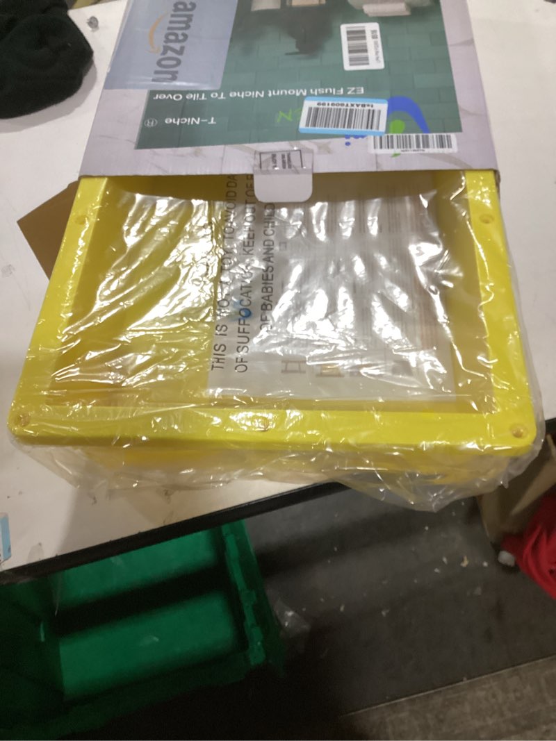 Condition photo showing Good Condition for Uni-Green Shower Niche Ready for Tile 16" ×14" × 4" Bathroom Recessed Shower Niche Rectangle Leak Proof Shower Shelf Organizer for Shampoo & Toiletry Storage Yellow