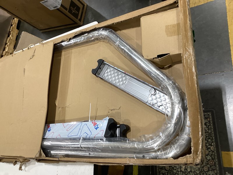 Condition photo showing Good Condition for doel swimming pool ladder, non-slip steps ladder, 3-step in-ground stainless steel step for indoor/outdoor pool, easy assembly and climbing 3 steps