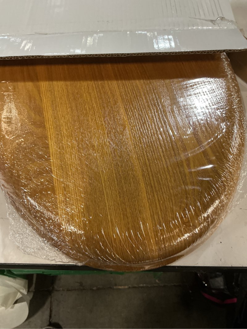 Condition photo showing New/Like New for angel shield durable wood veneer natural toilet seat metal hinged easy clean anti-scratch american standard(elongated,oak) elongated-18.5” oak